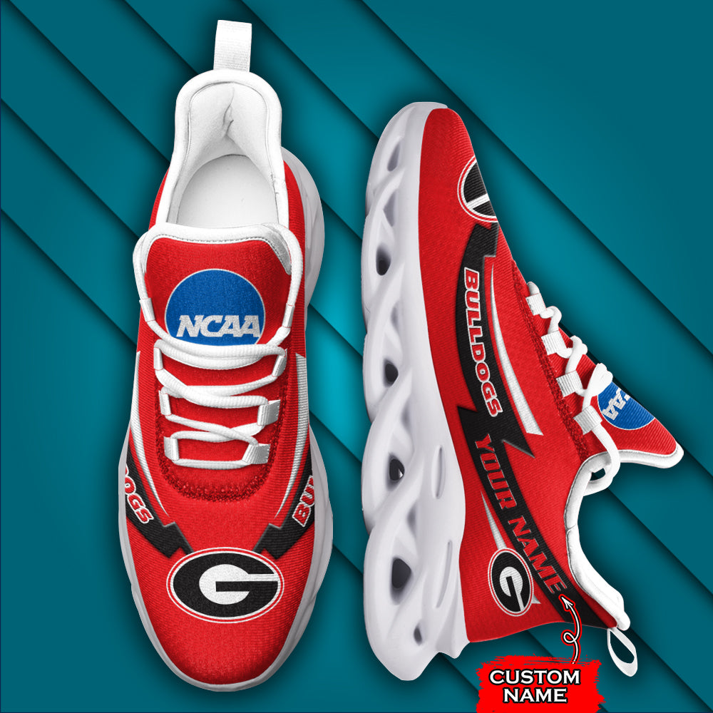 Ideafootwear Georgia Bulldogs NCAA Max Soul Shoes Sneakers For Men And Women