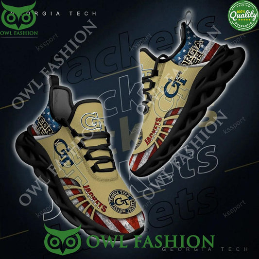 Ideafootwear Georgia Tech Yellow Jackets Max Soul Shoes Sneakers For Men And Women