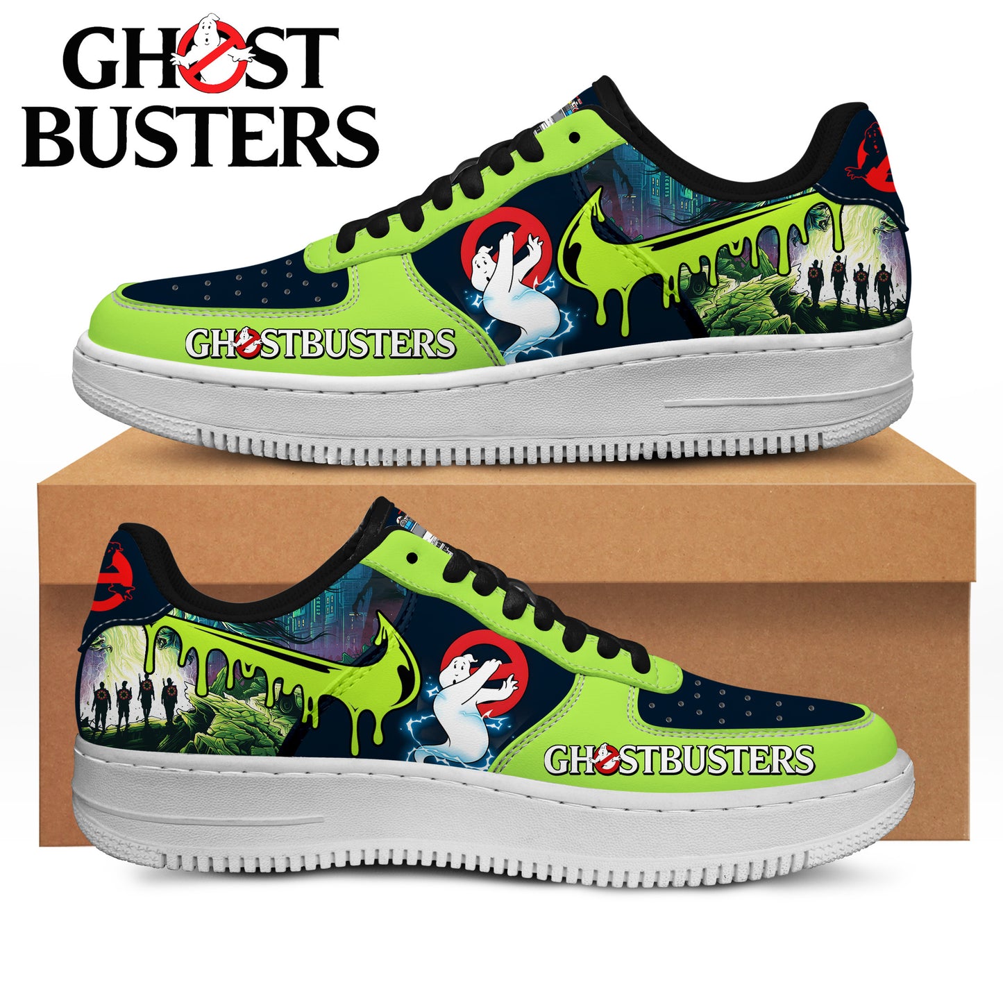 Ideafootwear Ghostbusters Air Low-Top Sneakers Shoes For Men And Women