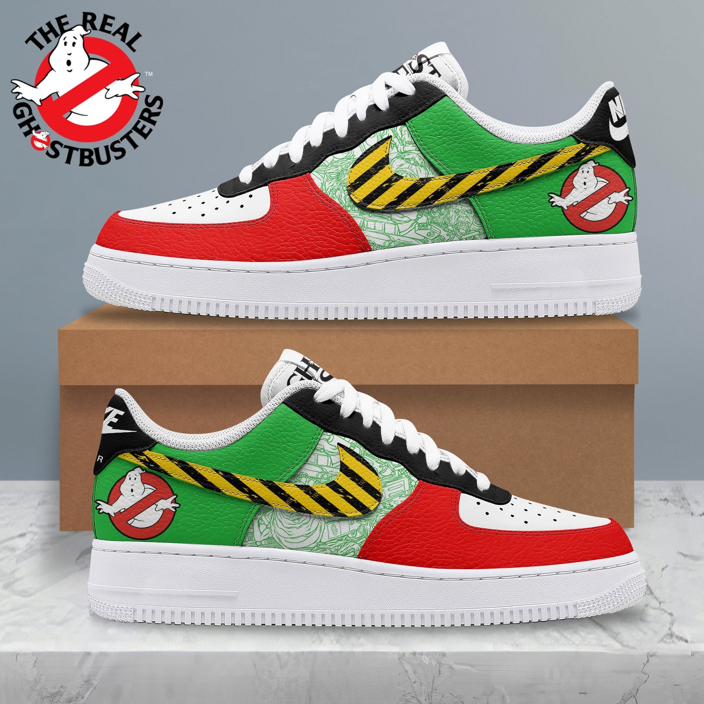 Ideafootwear Ghostbusters Air Low-Top Sneakers Shoes For Men And Women