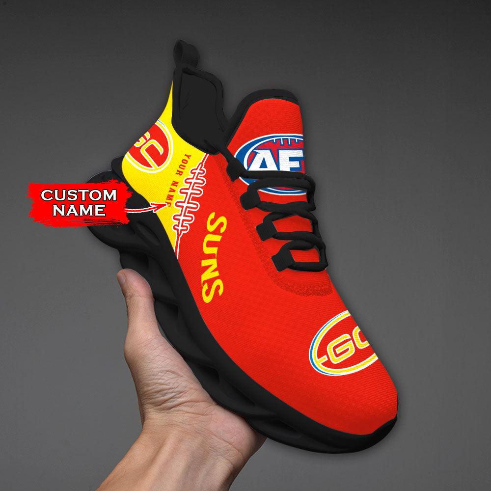 Ideafootwear Gold Coast Suns AFL Max Soul Shoes Sneakers For Men And Women
