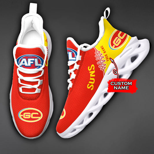 Ideafootwear Gold Coast Suns AFL Max Soul Shoes Sneakers For Men And Women