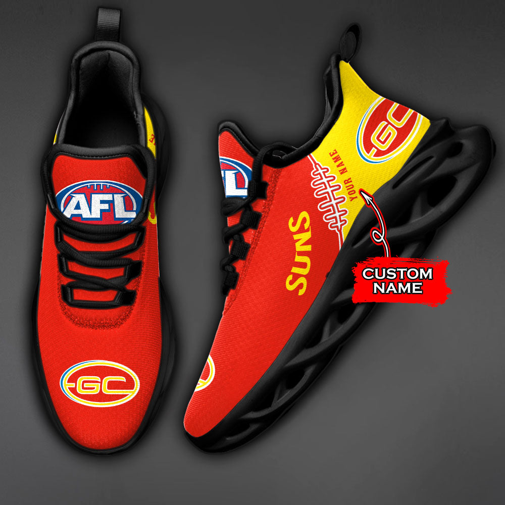 Ideafootwear Gold Coast Suns AFL Max Soul Shoes Sneakers For Men And Women