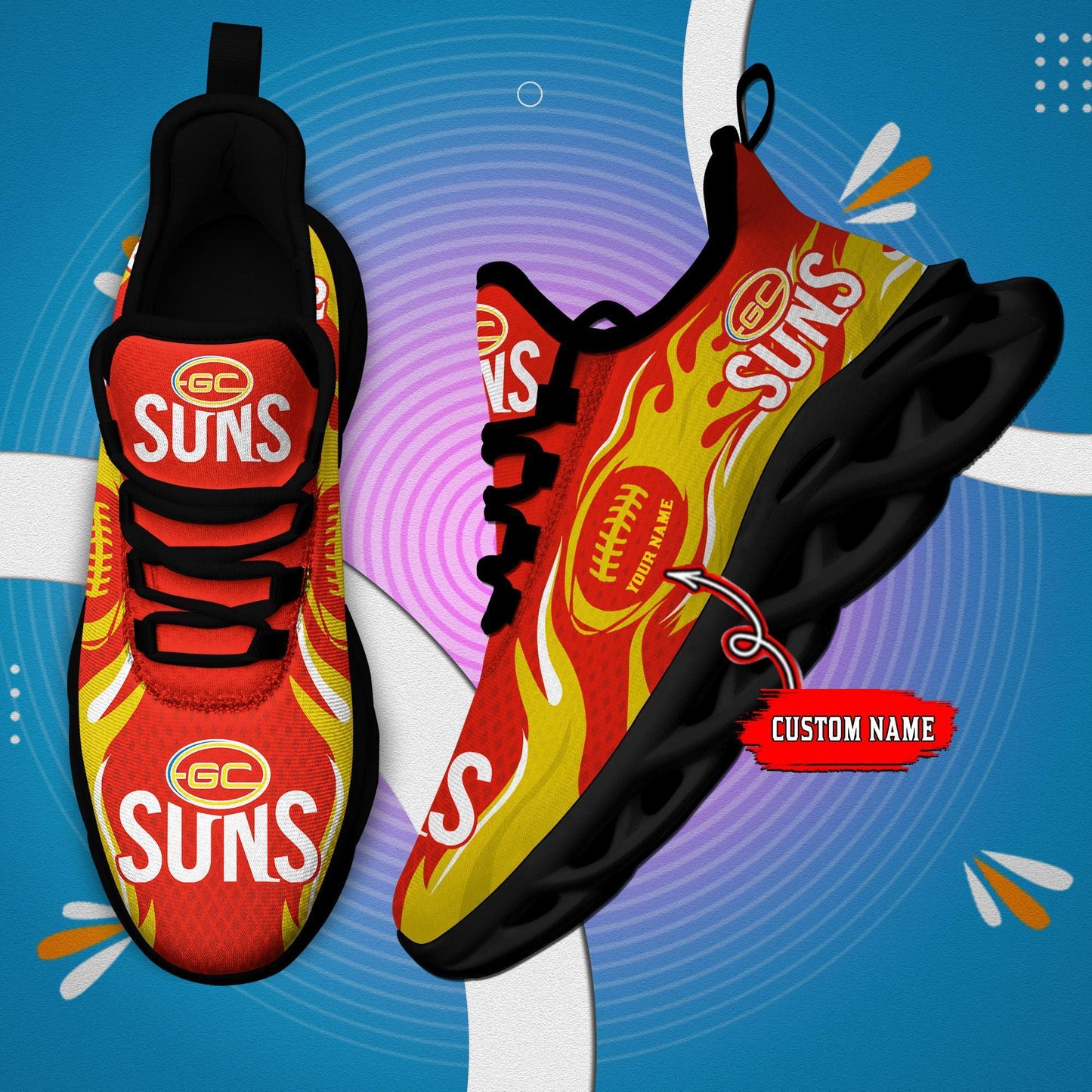 Ideafootwear Gold Coast Suns Max Soul Shoes Sneakers For Men And Women