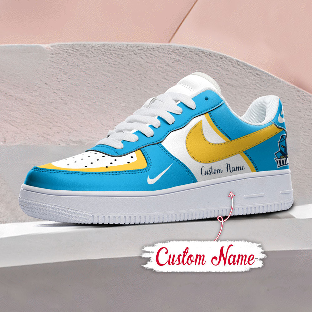 Ideafootwear Gold Coast Titans Air Low-Top Sneakers Shoes For Men And Women