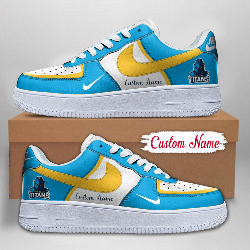 Ideafootwear Gold Coast Titans Air Low-Top Sneakers Shoes For Men And Women