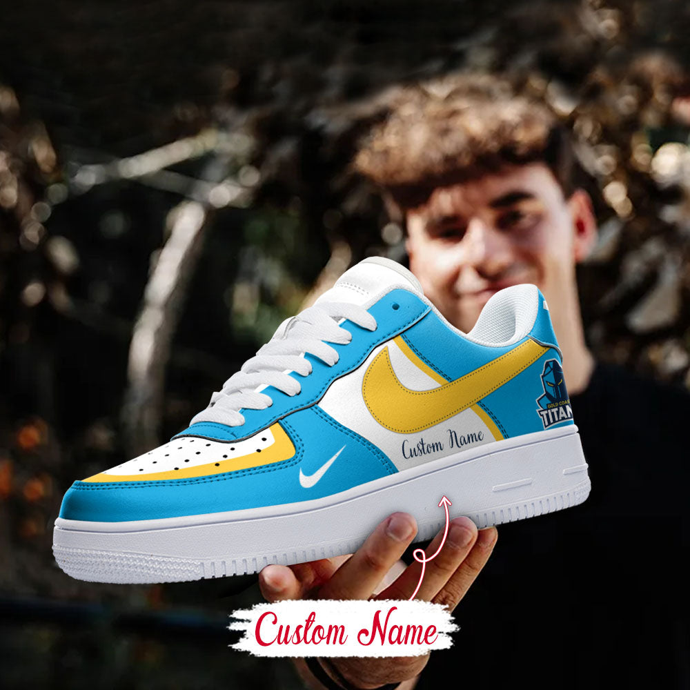 Ideafootwear Gold Coast Titans Air Low-Top Sneakers Shoes For Men And Women