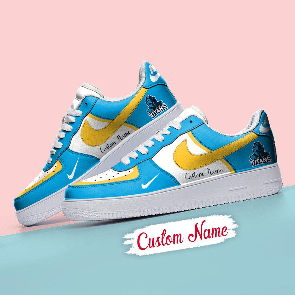 Ideafootwear Gold Coast Titans Air Low-Top Sneakers Shoes For Men And Women
