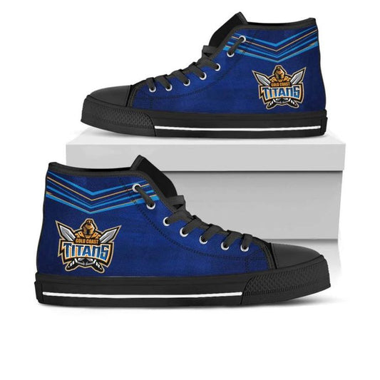 Ideafootwear Gold Coast Titans High Top Canvas Sneakers Shoes For Men And Women