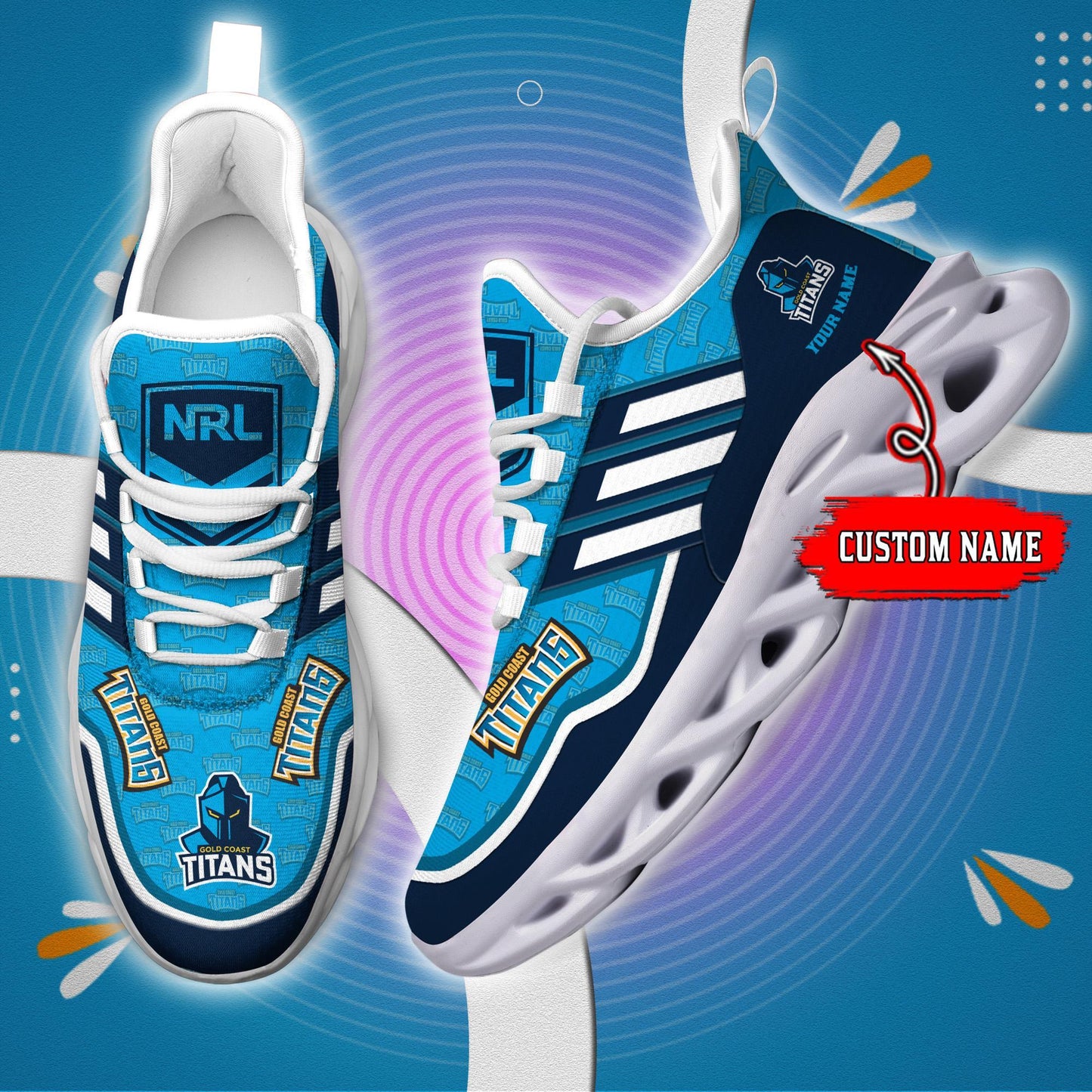 Ideafootwear Gold Coast Titans Max Soul Shoes Sneakers For Men And Women