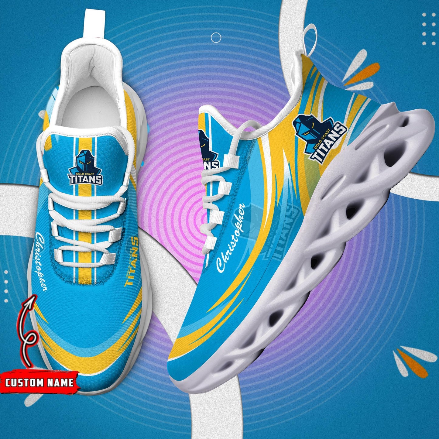 Ideafootwear Gold Coast Titans Max Soul Shoes Sneakers For Men And Women