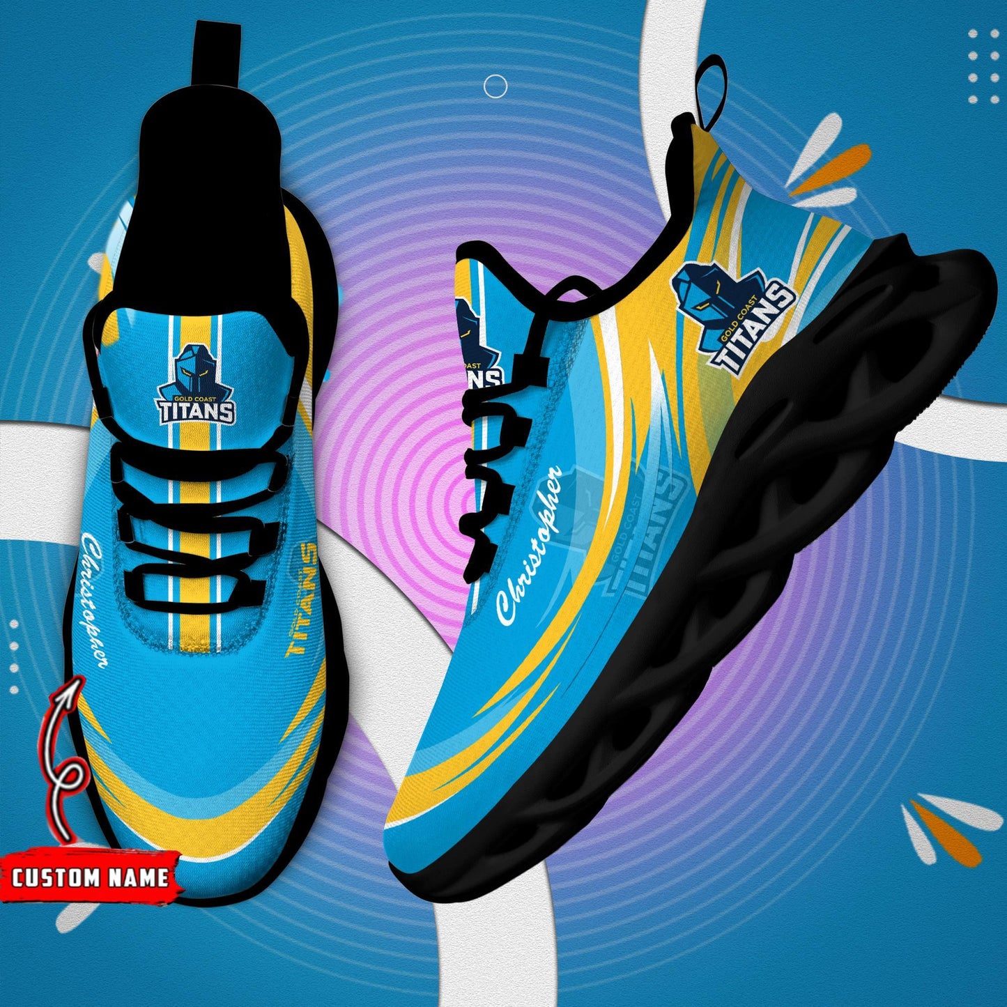 Ideafootwear Gold Coast Titans Max Soul Shoes Sneakers For Men And Women