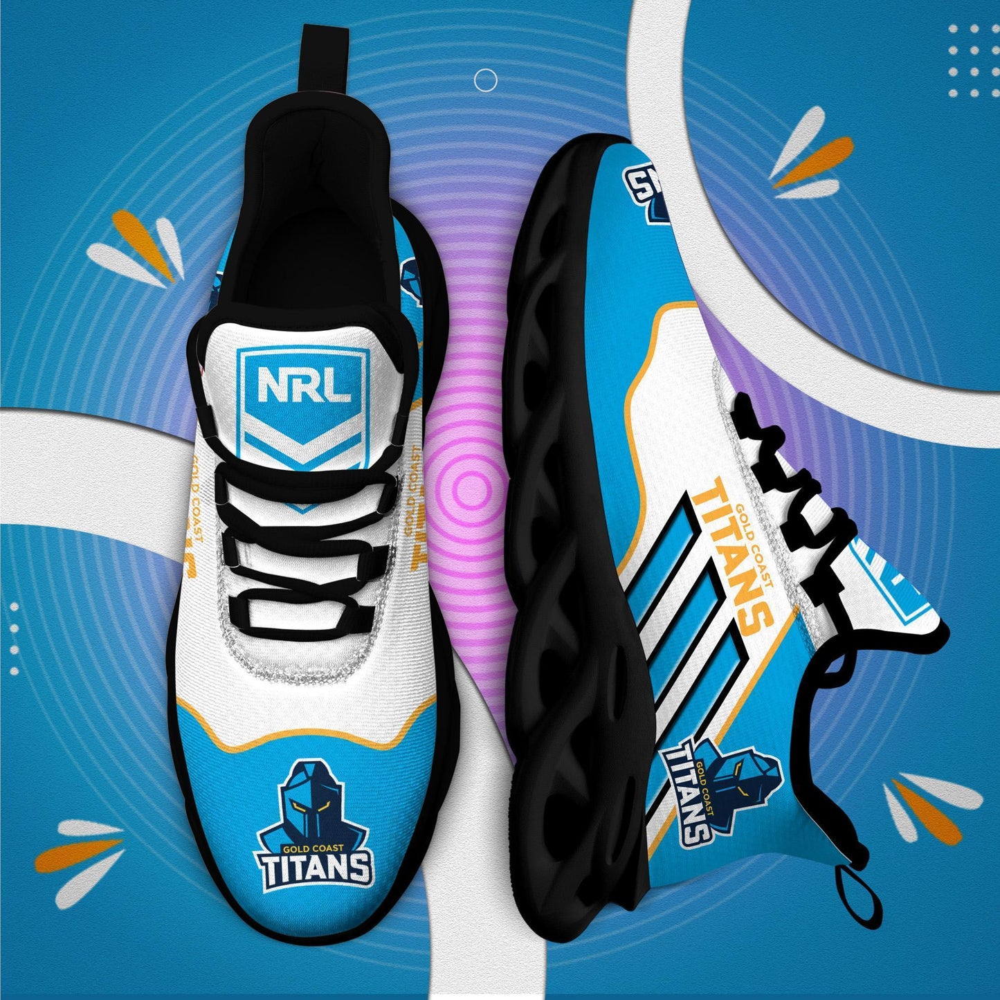 Ideafootwear Gold Coast Titans Max Soul Shoes Sneakers For Men And Women