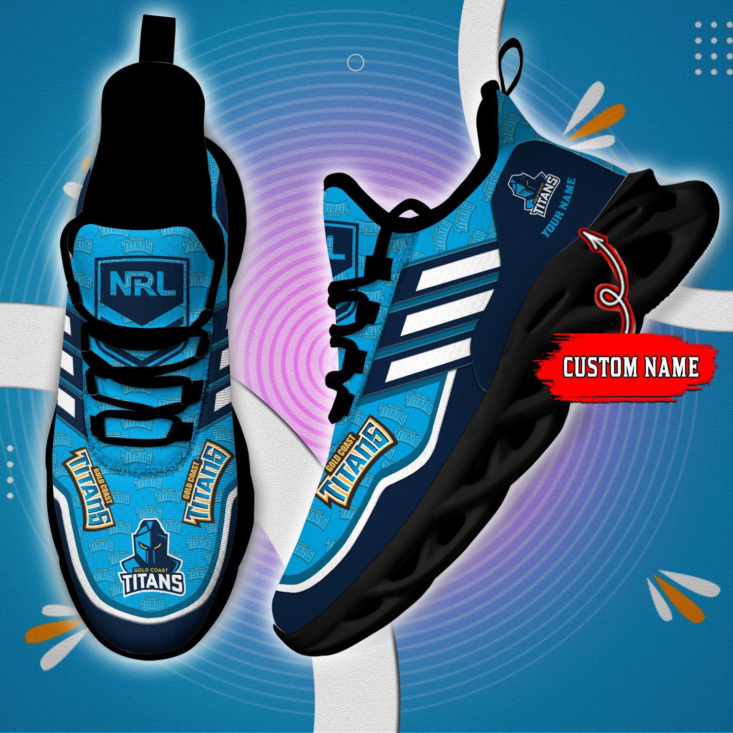 Ideafootwear Gold Coast Titans Max Soul Shoes Sneakers For Men And Women