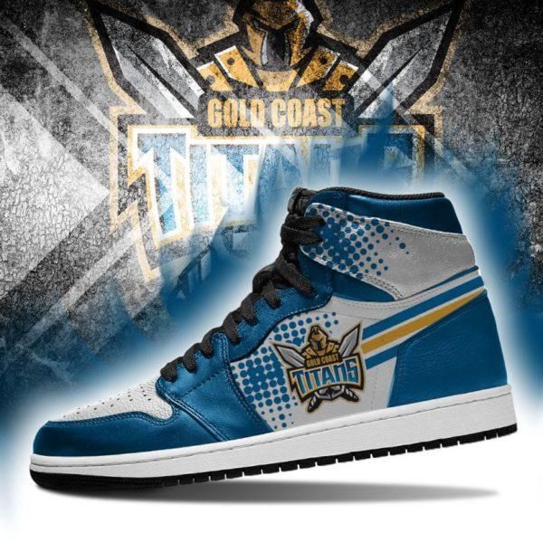 Ideafootwear Gold Coast Titans NRL AJ1 High Sneakers Shoes For Men And Women