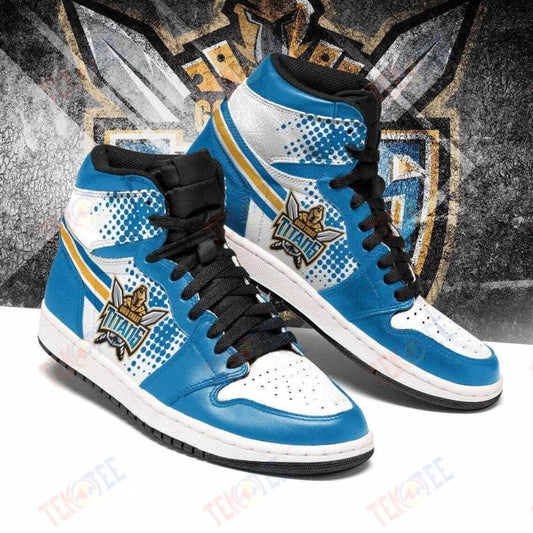 Ideafootwear Gold Coast Titans NRL AJ1 High Sneakers Shoes For Men And Women