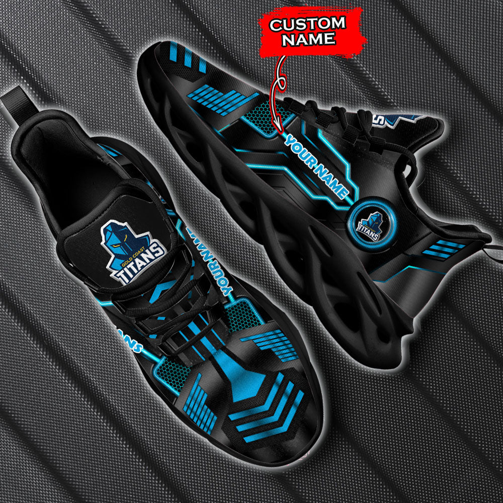 Ideafootwear Gold Coast Titans NRL Max Soul Shoes Sneakers For Men And Women