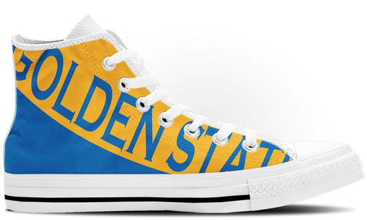 Ideafootwear Golden State Warriors High Top Canvas Sneakers Shoes For Men And Women
