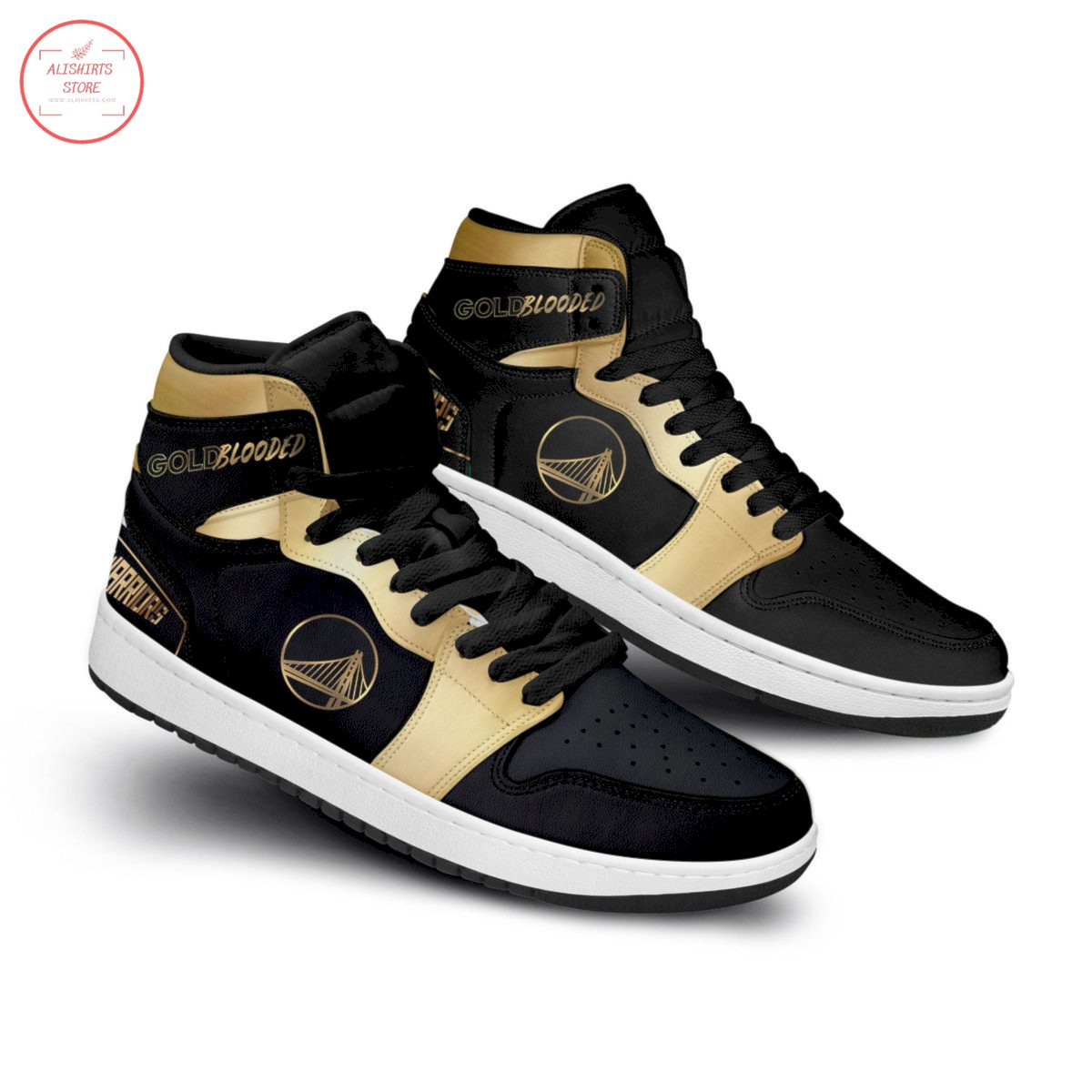 Ideafootwear Golden State Warriors NBA AJ1 High Sneakers Shoes For Men And Women