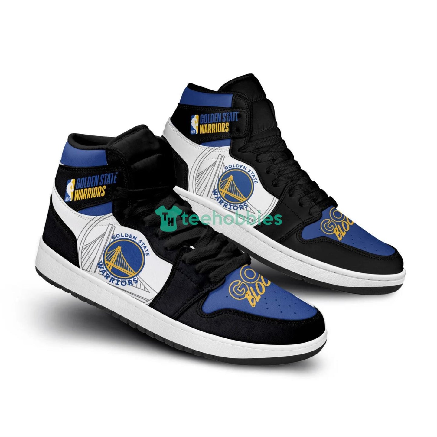 Ideafootwear Golden State Warriors NBA AJ1 High Sneakers Shoes For Men And Women