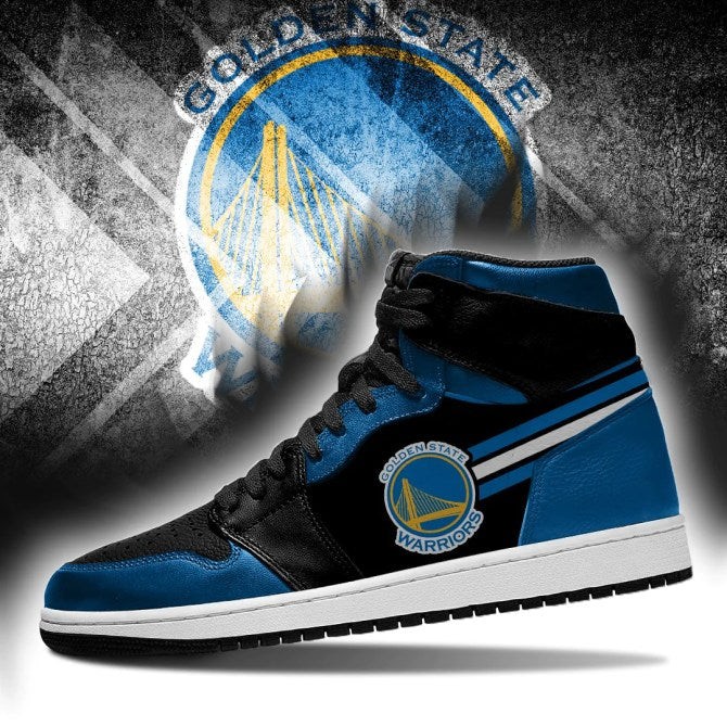 Ideafootwear Golden State Warriors NBA AJ1 High Sneakers Shoes For Men And Women