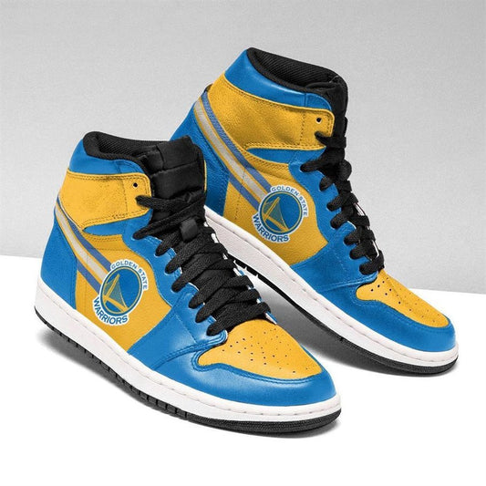 Ideafootwear Golden State Warriors NBA AJ1 High Sneakers Shoes For Men And Women