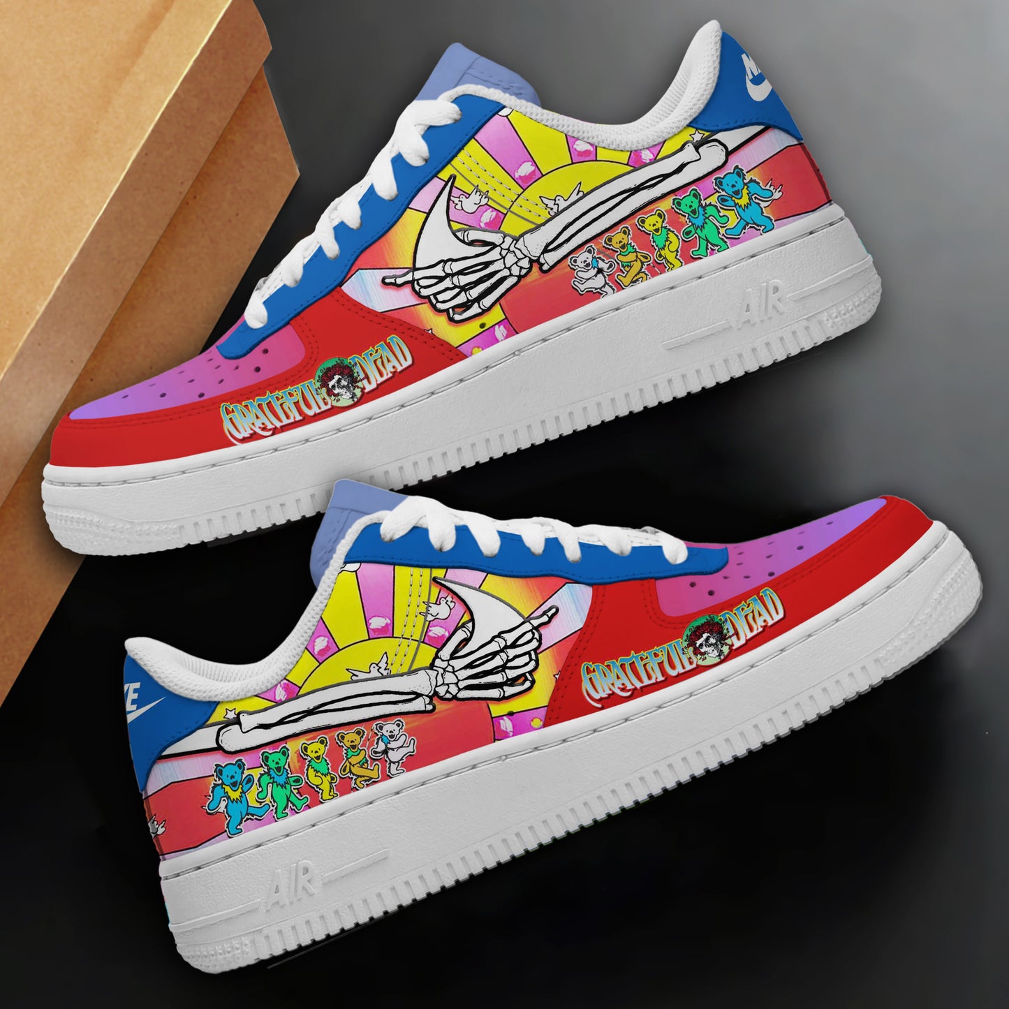 Ideafootwear Grateful Dead Air Low-Top Sneakers Shoes For Men And Women