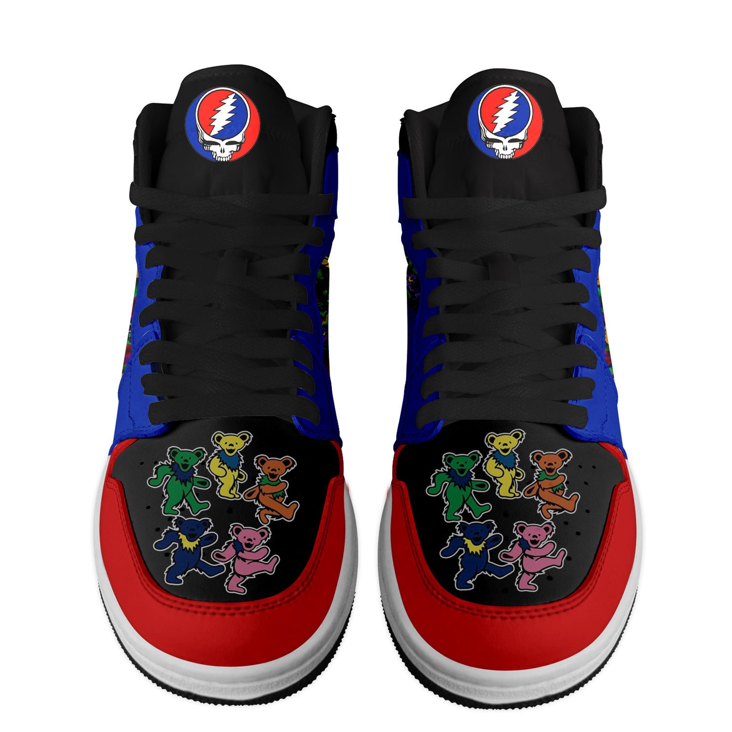 Ideafootwear Grateful Dead AJ1 High Sneakers Shoes For Men And Women