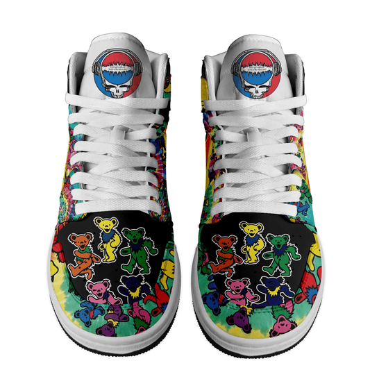 Ideafootwear Grateful Dead AJ1 High Sneakers Shoes For Men And Women
