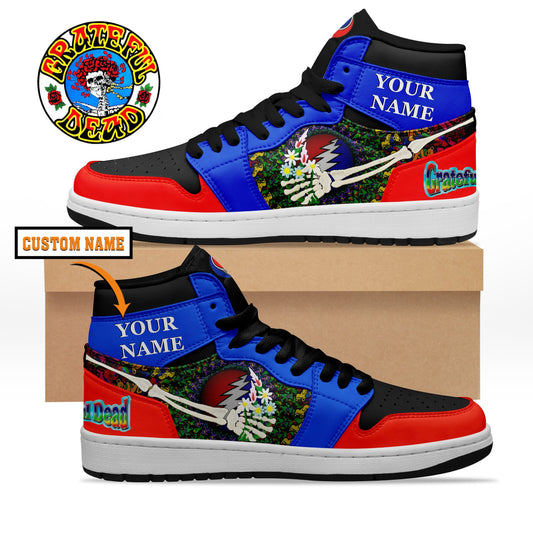 Ideafootwear Grateful Dead AJ1 High Sneakers Shoes For Men And Women