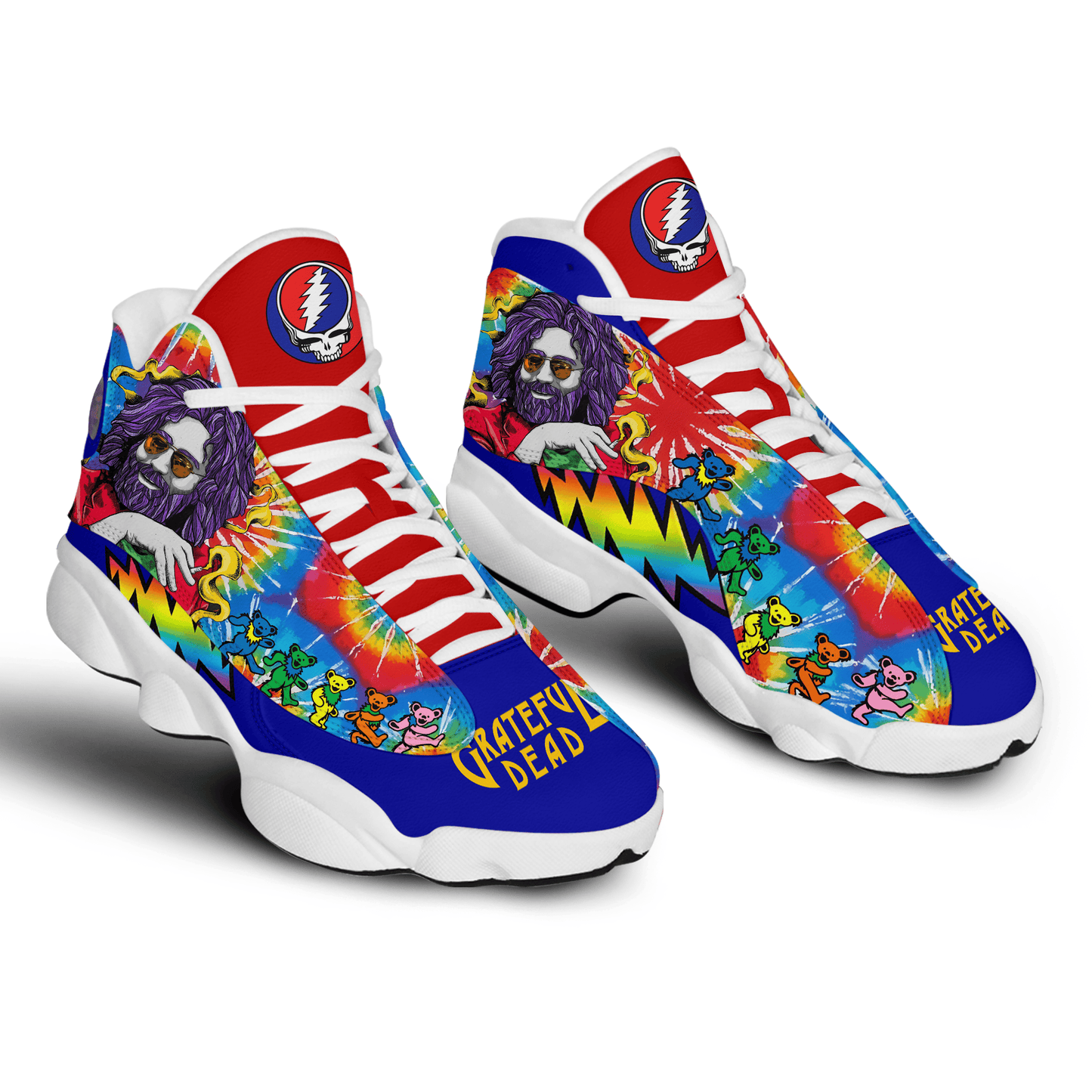Ideafootwear Grateful Dead AJ13 Sneakers Shoes For Men And Women