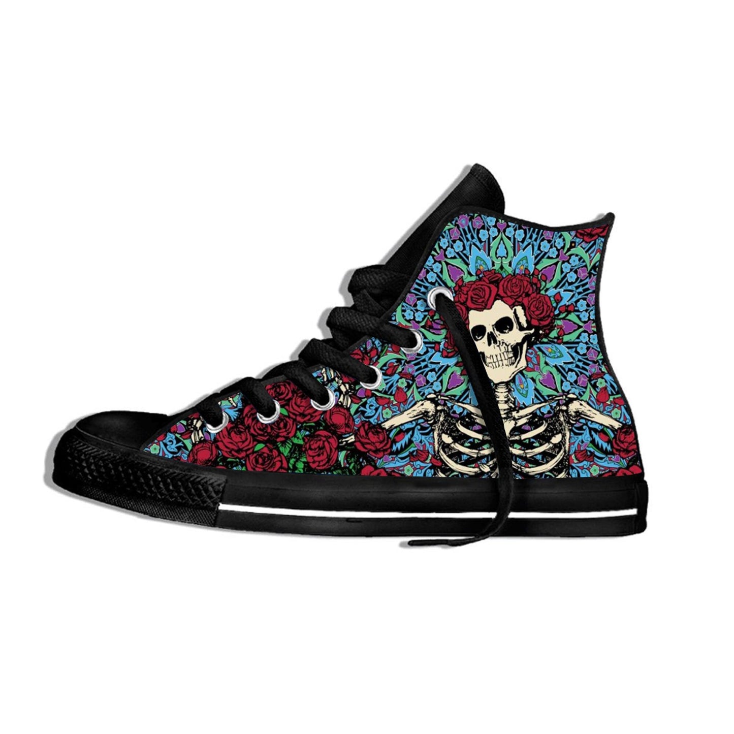 Ideafootwear Grateful Dead High Top Canvas Sneakers Shoes For Men And Women
