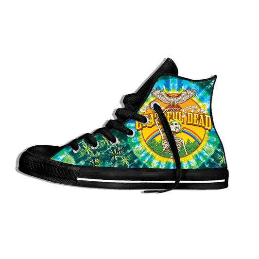 Ideafootwear Grateful Dead High Top Canvas Sneakers Shoes For Men And Women