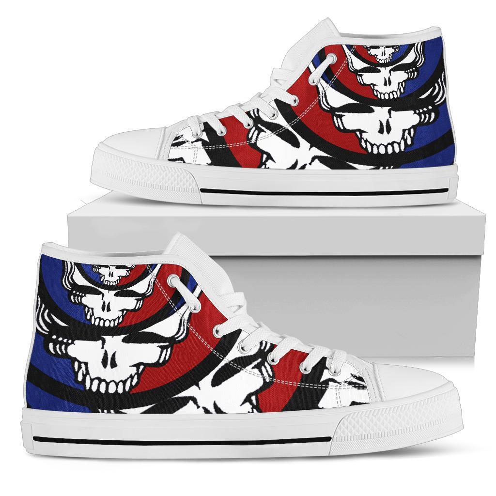 Ideafootwear Grateful Dead High Top Canvas Sneakers Shoes For Men And Women
