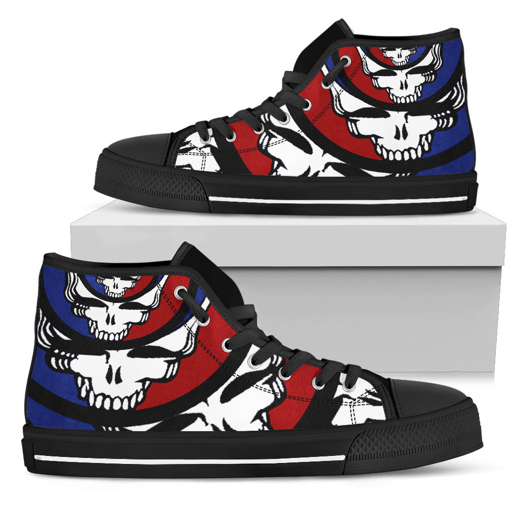 Ideafootwear Grateful Dead High Top Canvas Sneakers Shoes For Men And Women