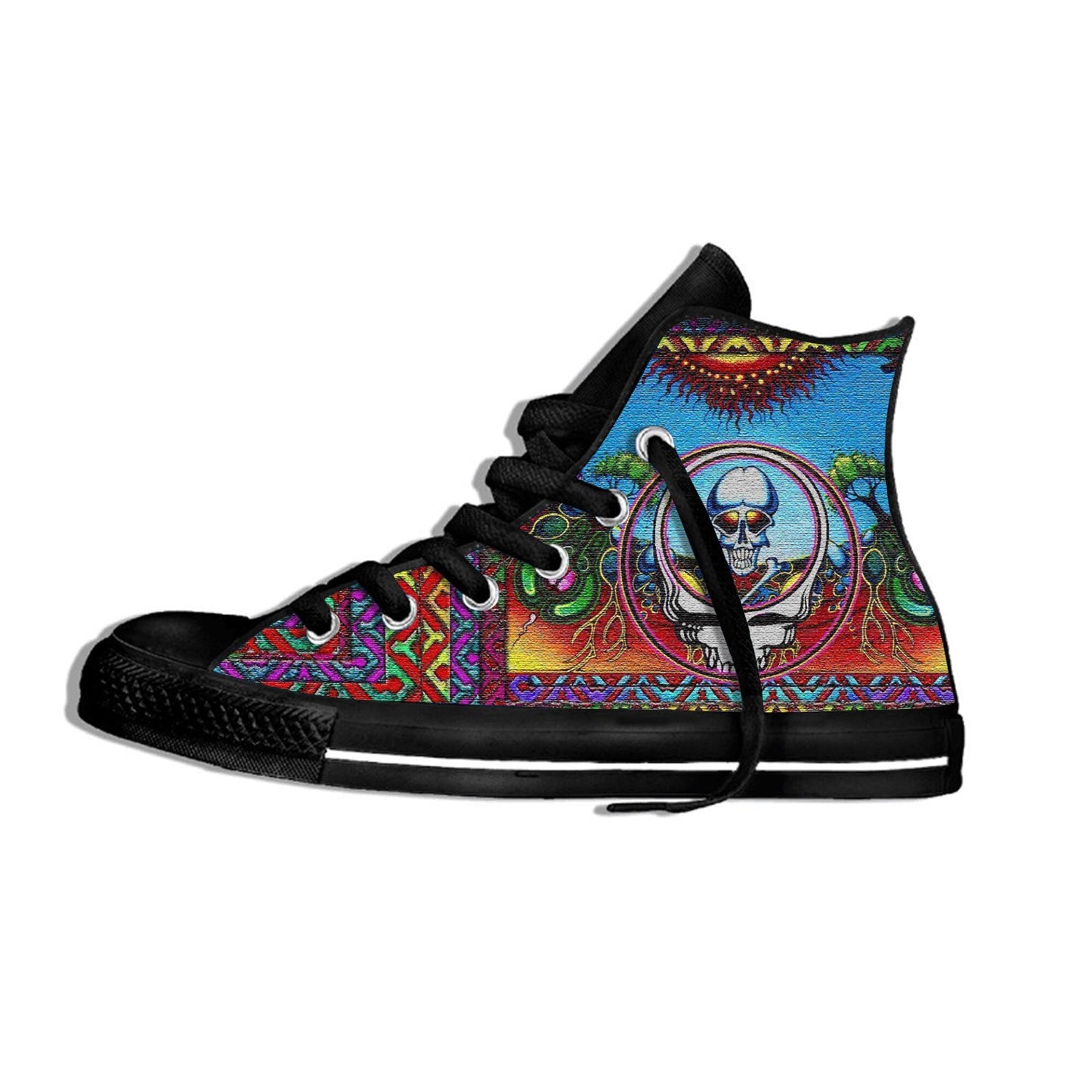 Ideafootwear Grateful Dead High Top Canvas Sneakers Shoes For Men And Women