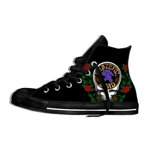 Ideafootwear Grateful Dead High Top Canvas Sneakers Shoes For Men And Women