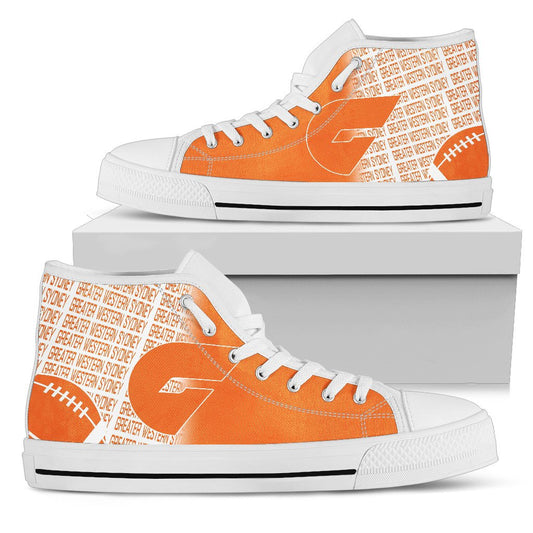 Ideafootwear Greater Western Sydney Giants High Top Canvas Sneakers Shoes For Men And Women