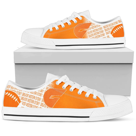 Ideafootwear Greater Western Sydney Giants Low Top Canvas Sneakers Shoes For Men And Women