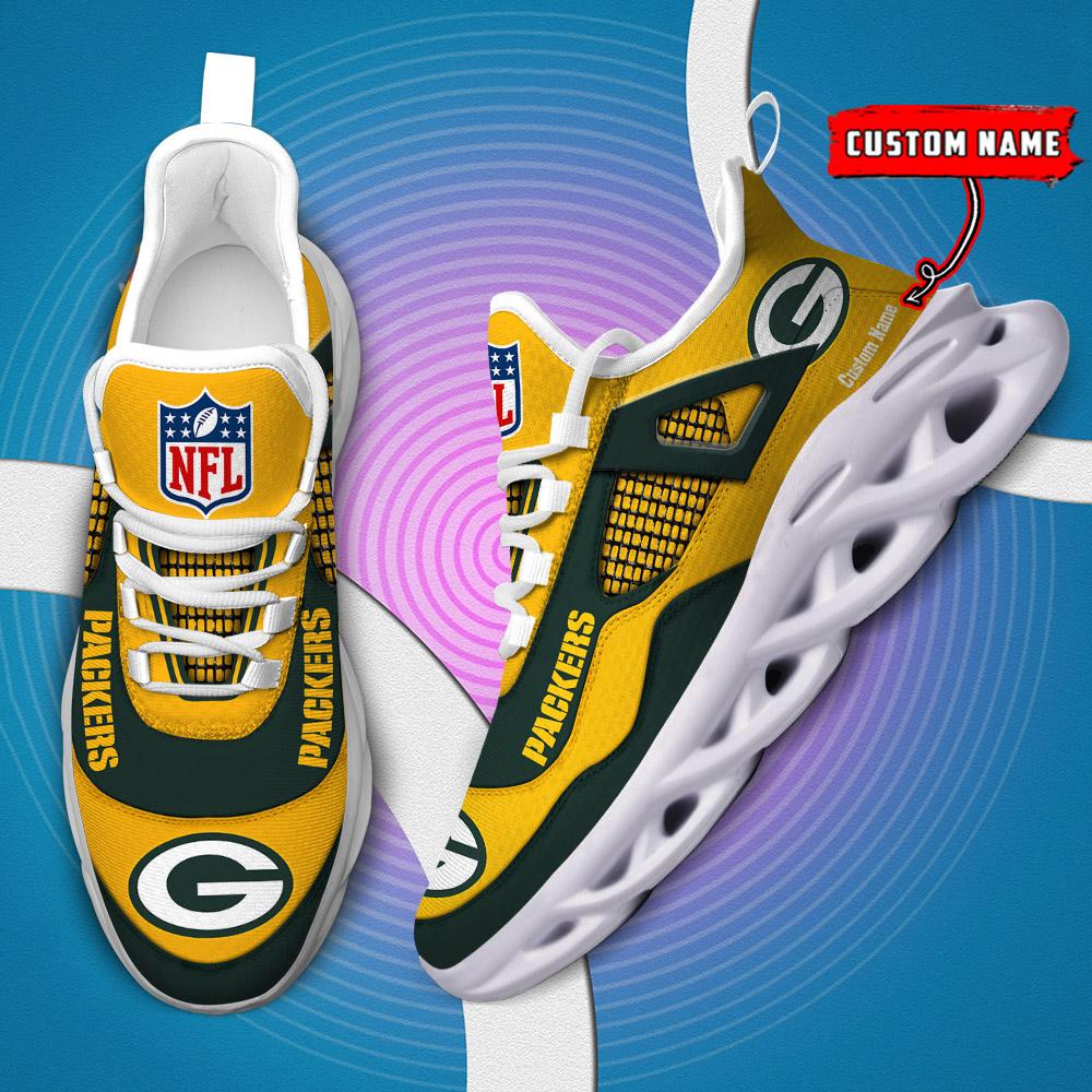 Ideafootwear Green Bay Packers Max Soul Shoes Sneakers For Men And Women