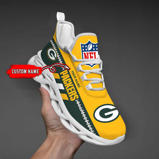 Ideafootwear Green Bay Packers Max Soul Shoes Sneakers For Men And Women
