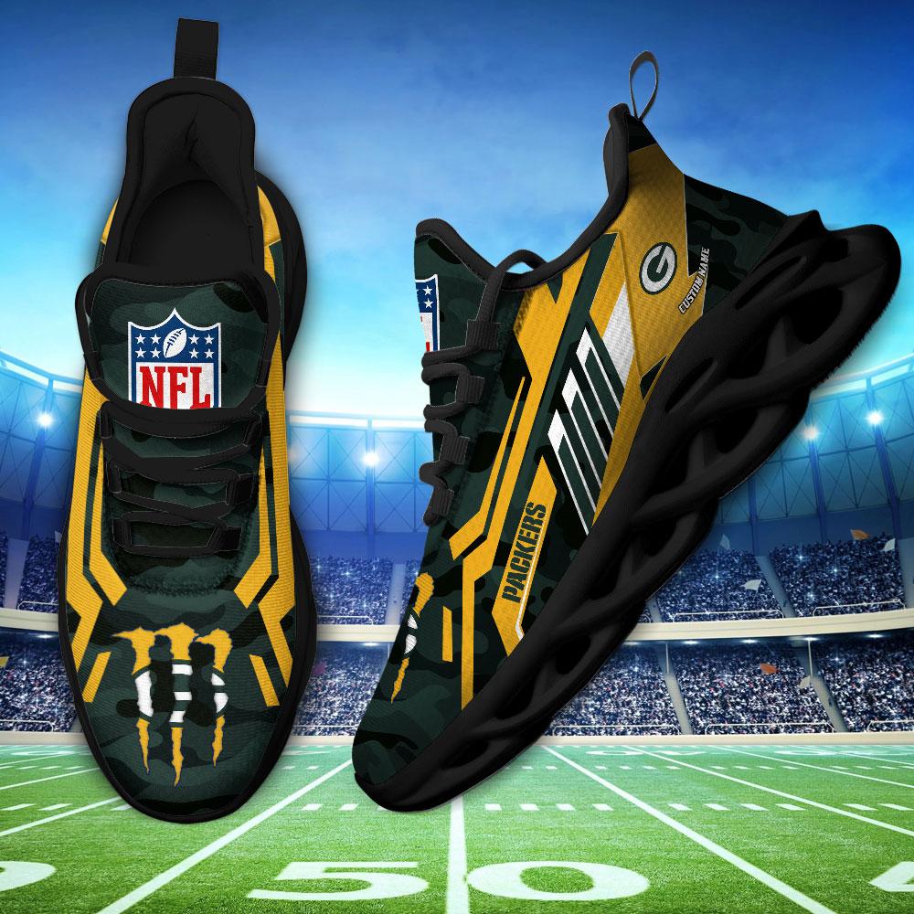 Ideafootwear Green Bay Packers Max Soul Shoes Sneakers For Men And Women