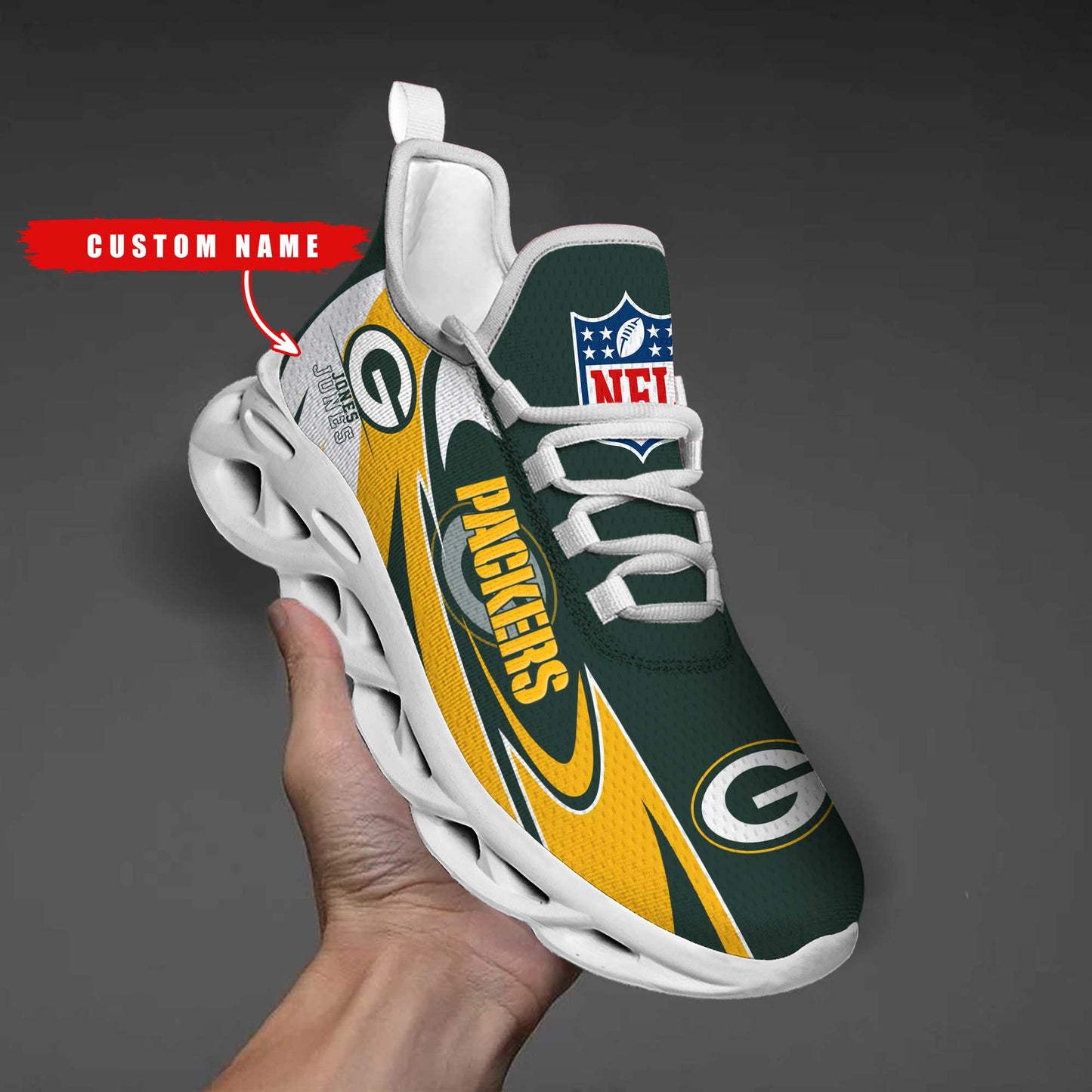 Ideafootwear Green Bay Packers Max Soul Shoes Sneakers For Men And Women