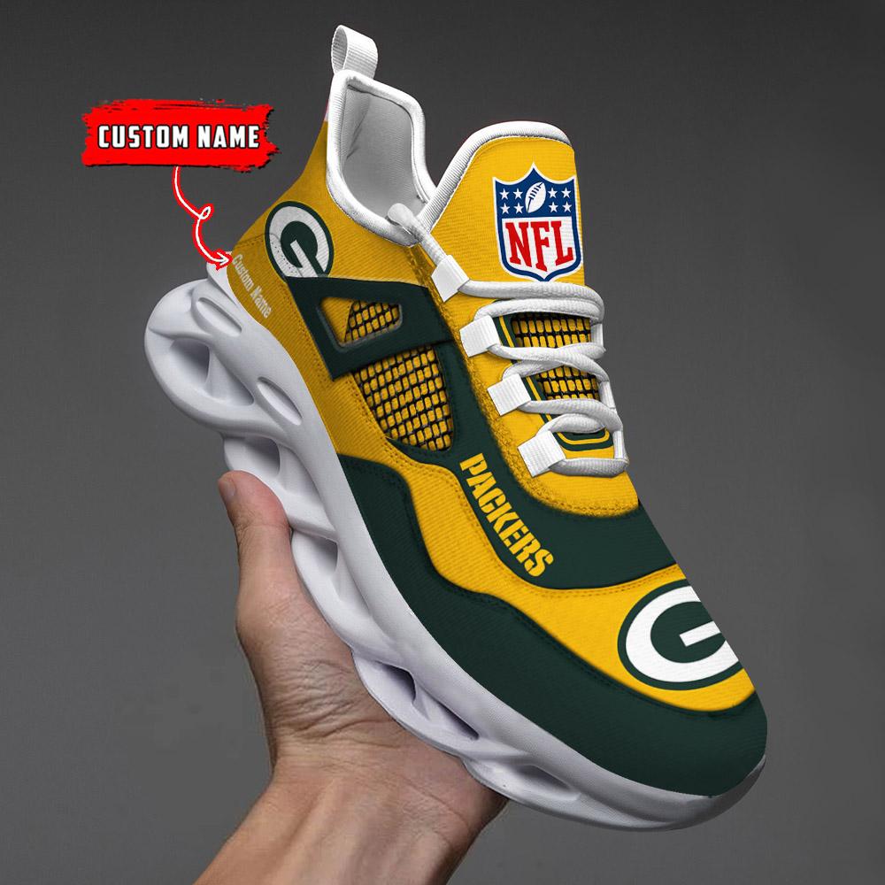 Ideafootwear Green Bay Packers Max Soul Shoes Sneakers For Men And Women