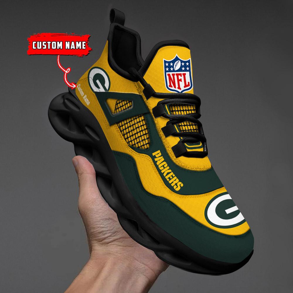 Ideafootwear Green Bay Packers Max Soul Shoes Sneakers For Men And Women