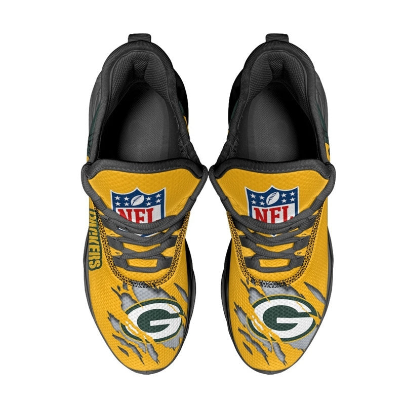 Ideafootwear Green Bay Packers Max Soul Shoes Sneakers For Men And Women
