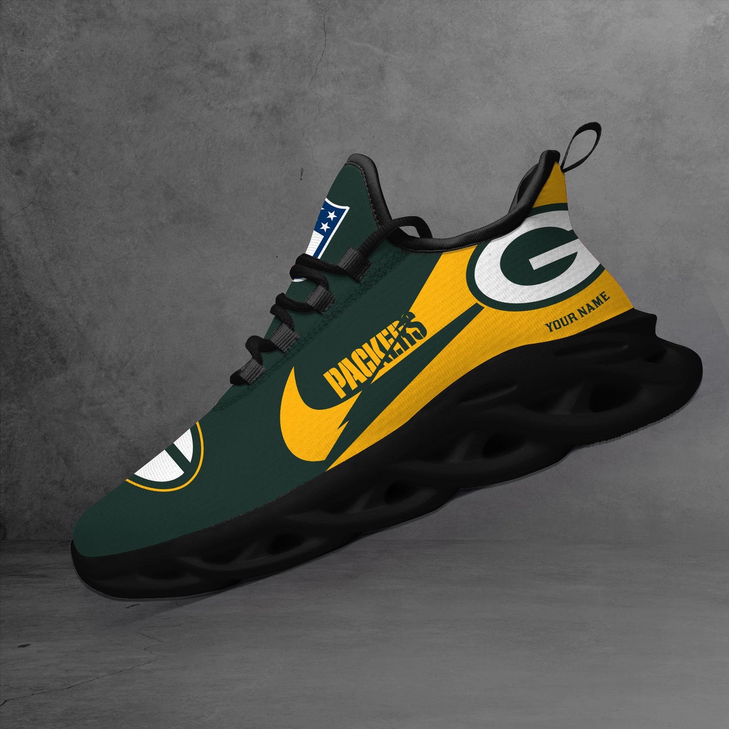 Ideafootwear Green Bay Packers Max Soul Shoes Sneakers For Men And Women