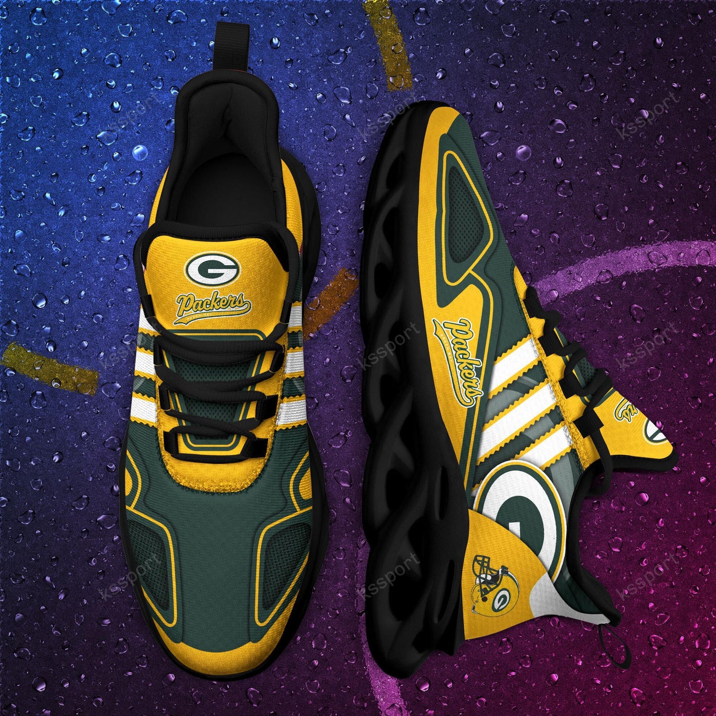 Ideafootwear Green Bay Packers Max Soul Shoes Sneakers For Men And Women