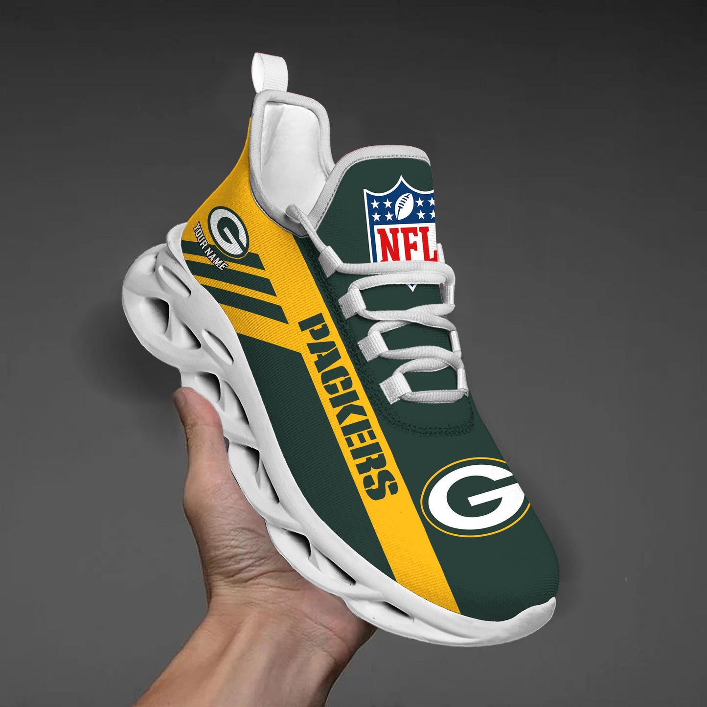 Ideafootwear Green Bay Packers Max Soul Shoes Sneakers For Men And Women