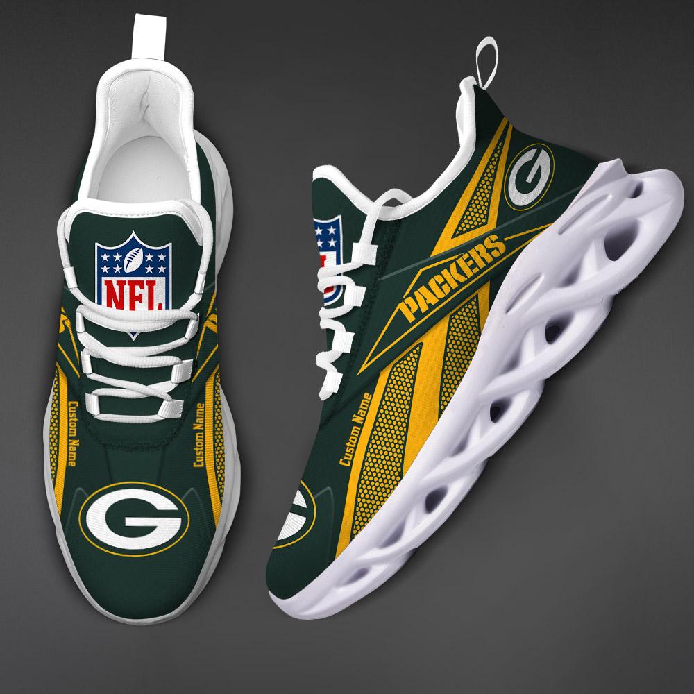 Ideafootwear Green Bay Packers Max Soul Shoes Sneakers For Men And Women